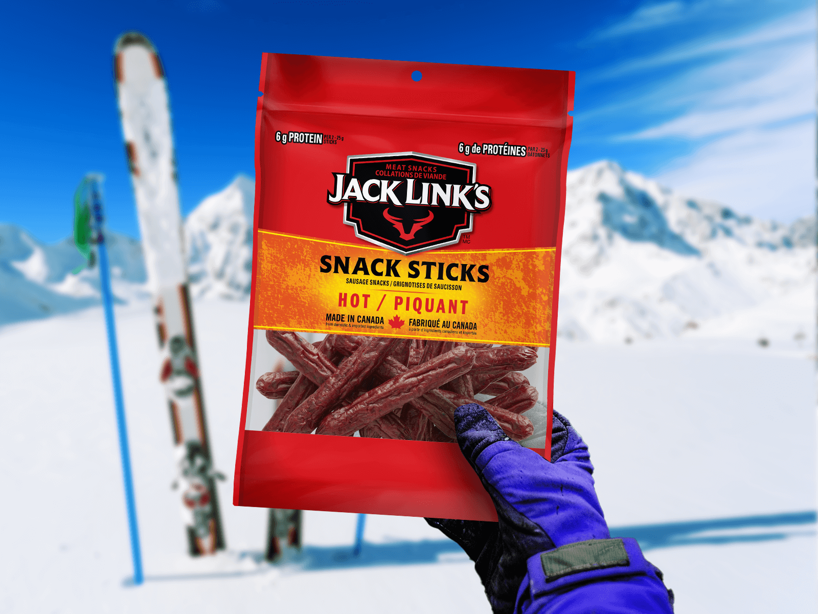 Jack Links Hot Smokehouse Snacksticks